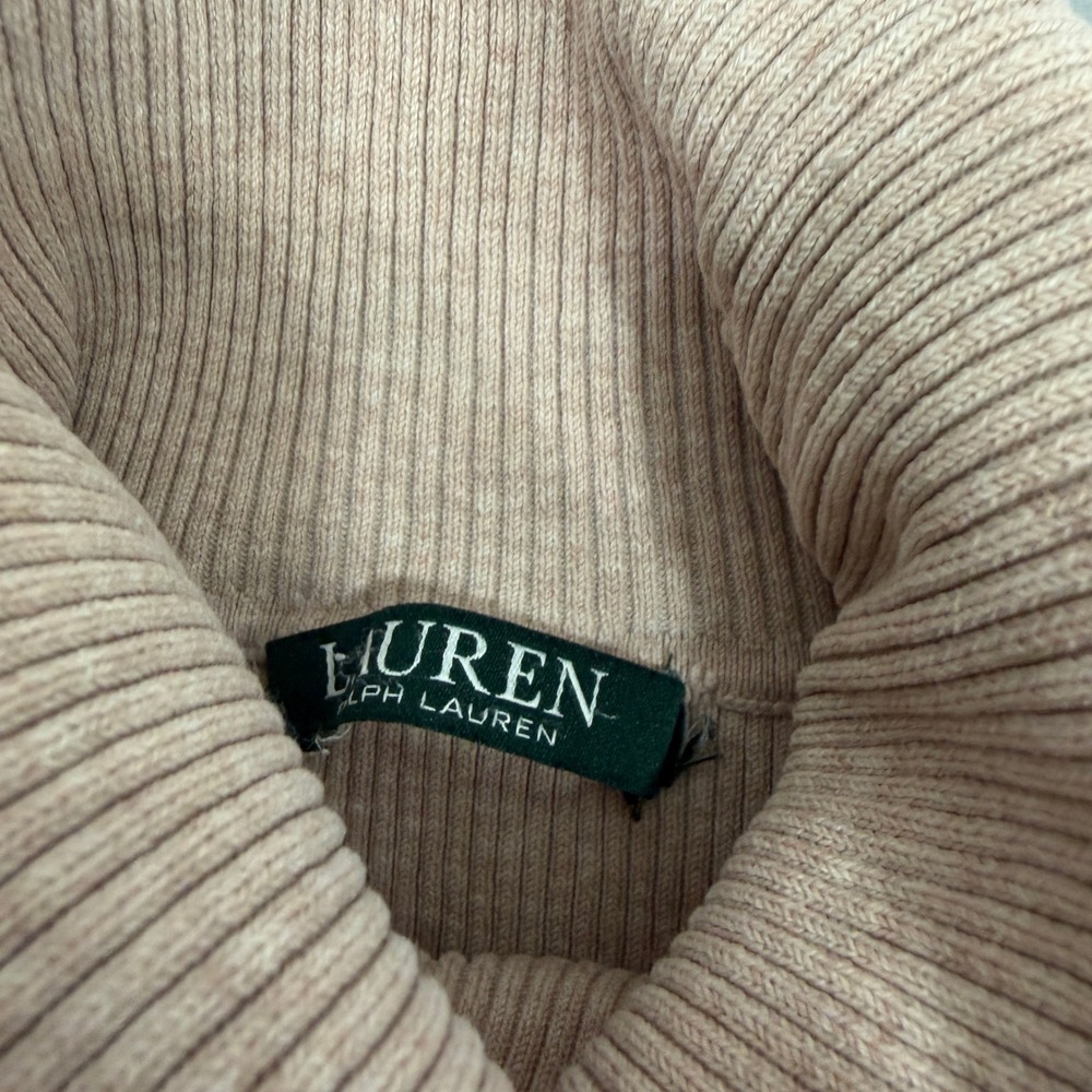 Lauren Ralph Lauren Sweater Women Large Turtleneck Ribbed Knit Pullover Vintage - Picture 4 of 11